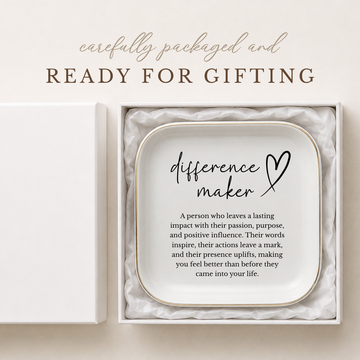 Difference Maker Ring Dish – Coworker and Mentor Thank You Gift