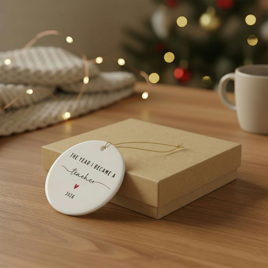 New Teacher Ornament 2026 – First Year Teacher Keepsake