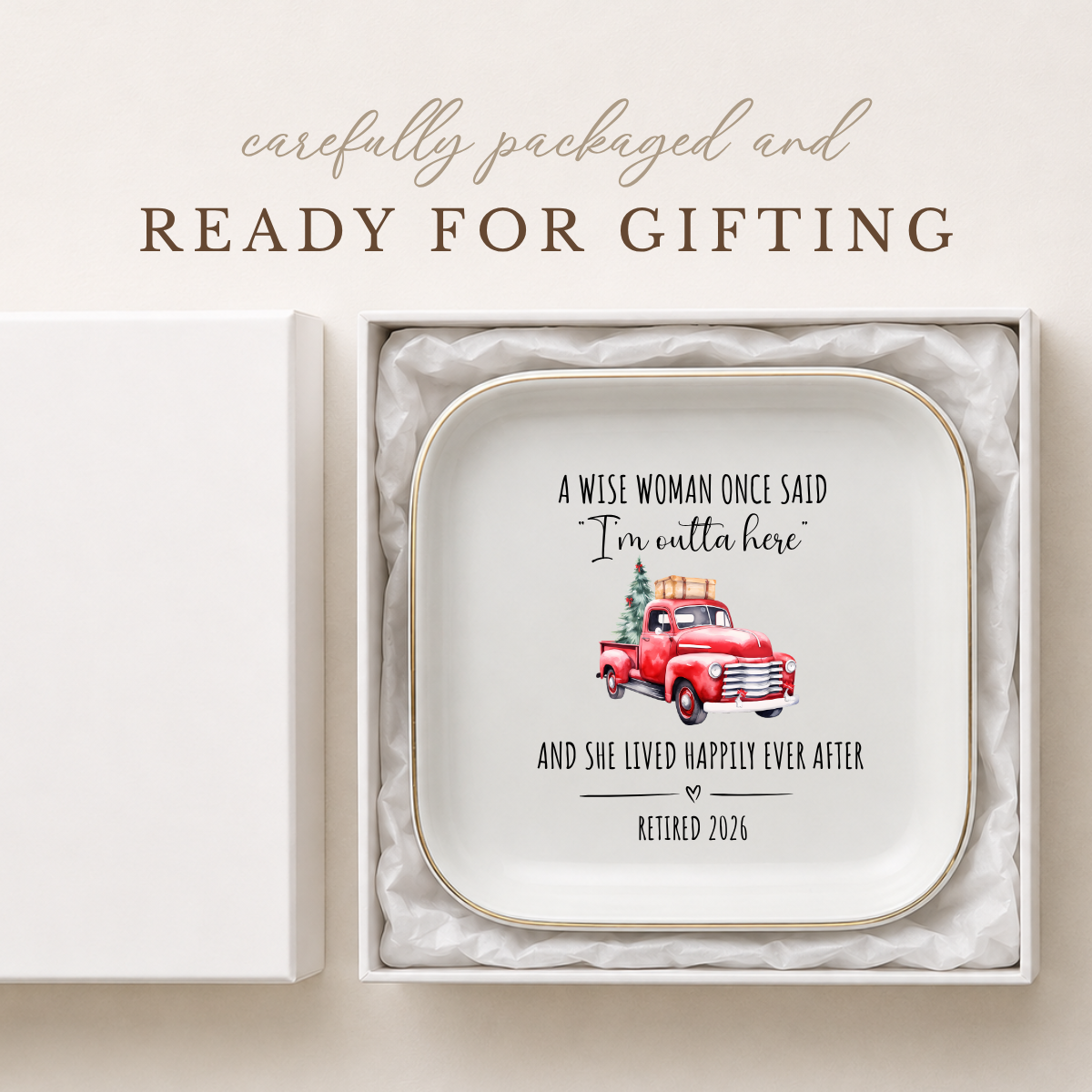 Funny Retirement Ring Dish – Retiree Gift Keepsake