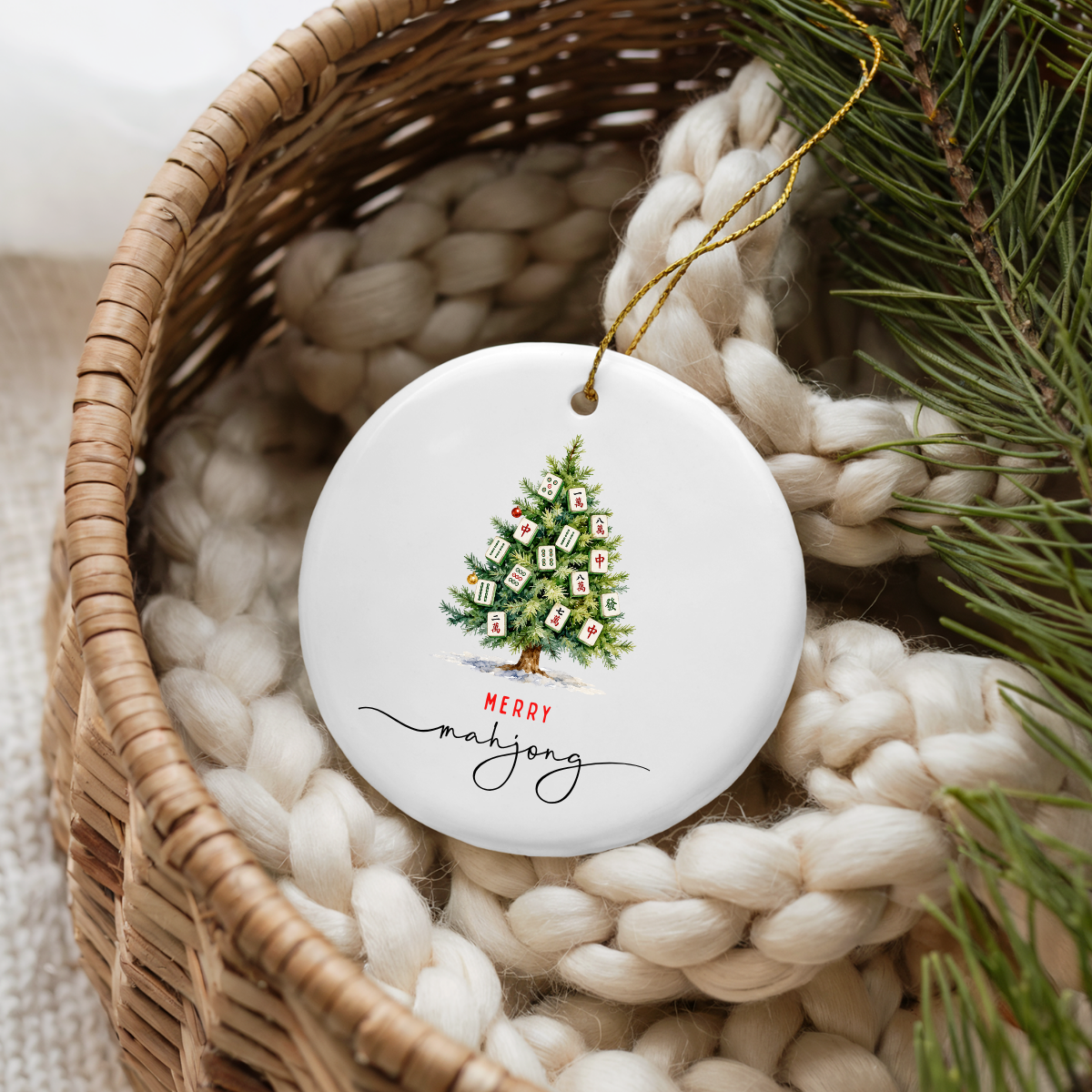 Merry Mahjong Ornament 2026