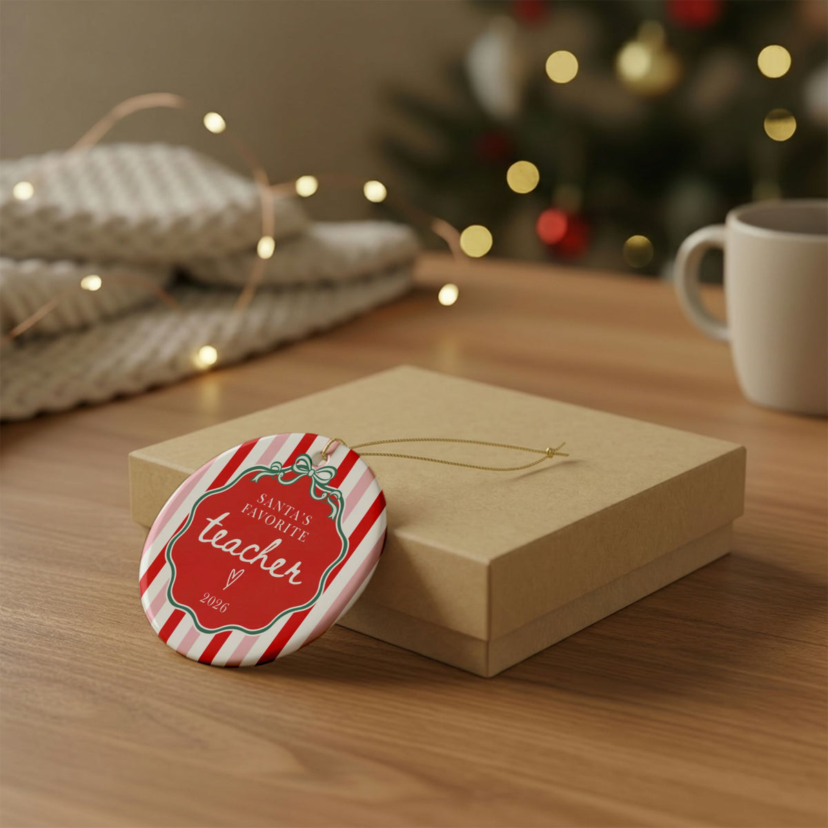 Santa’s Favorite Teacher Ornament 2026
