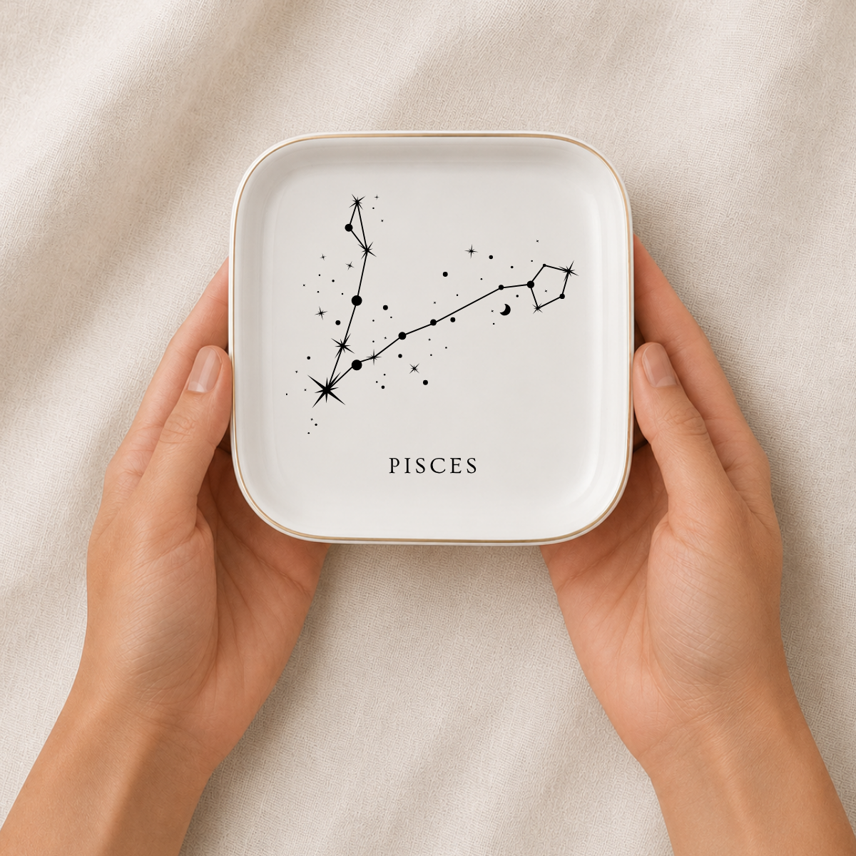 Pisces Zodiac Ring Dish – Astrology Birthday Gift for Her
