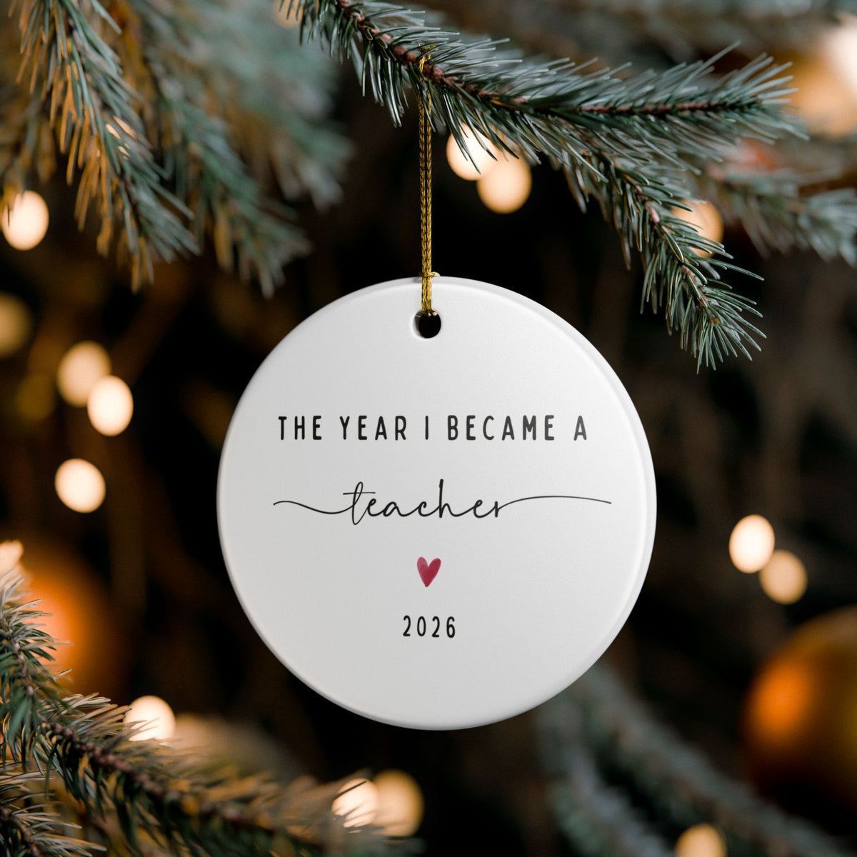 New Teacher Ornament 2026 – First Year Teacher Keepsake
