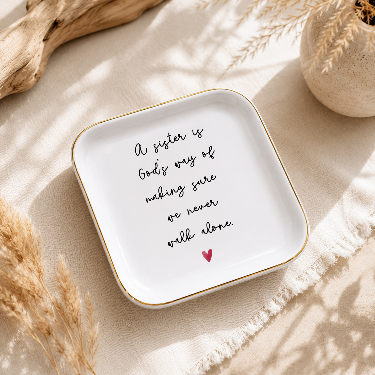 Christian Sister Ring Dish – Faith Gift Keepsake